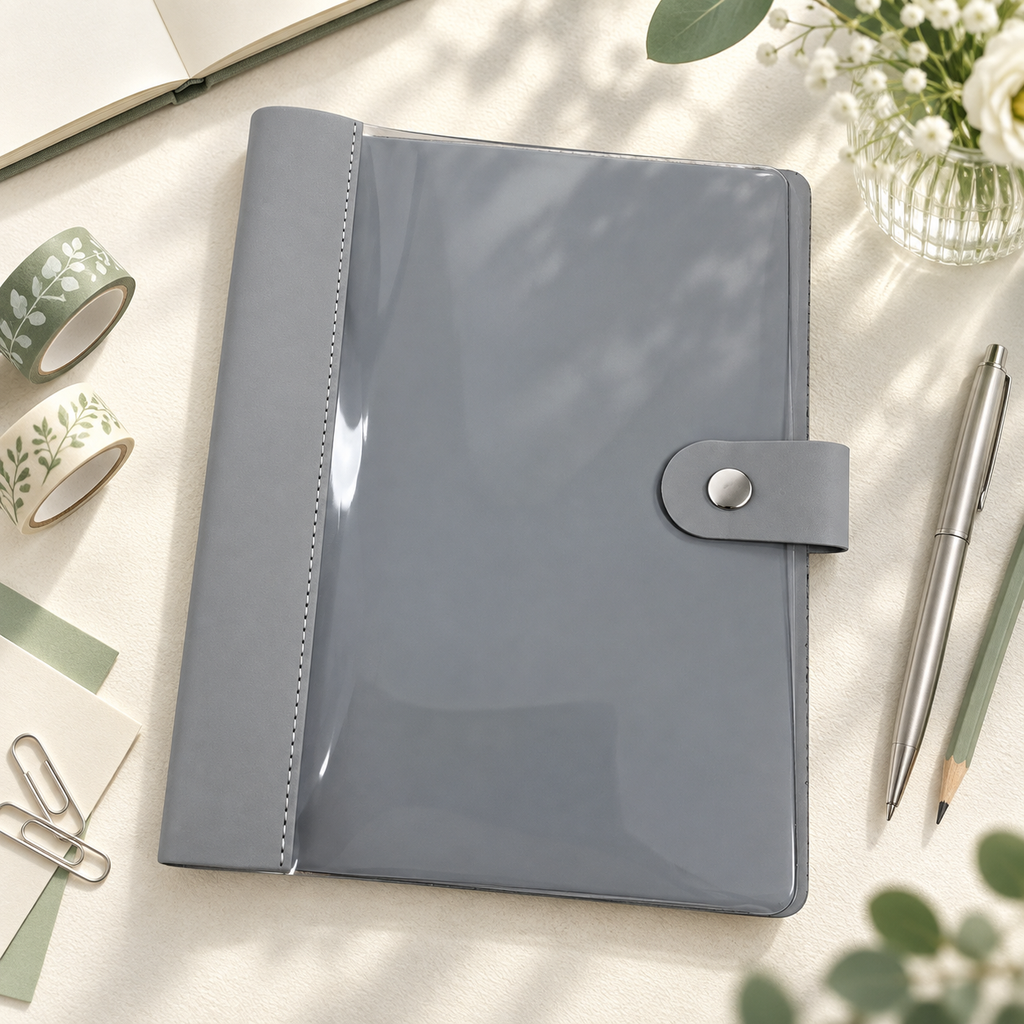 Snap Button 6-Ring Binder Cover